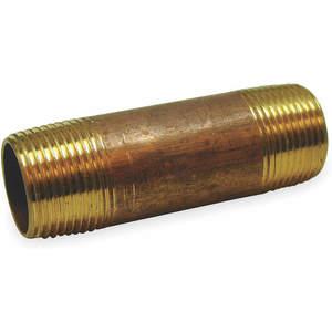 APPROVED VENDOR 1VGN6 Nipple Red Brass 3/8 x 4 Inch Threaded | AB3UYL