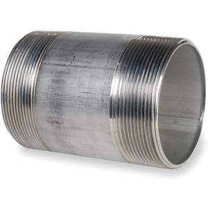 APPROVED VENDOR 1WZU9 Nipple 4 Inch Threaded 316 Stainless Steel | AB4CTH