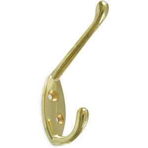 APPROVED VENDOR 1XNE1 Coat And Garment Hook 2 Ends Brass | AB4FNY