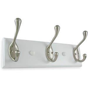 APPROVED VENDOR 1XNH9 Hooks Wall Mount 3 Hook Satin Nickel | AB4FPY