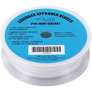 APPROVED VENDOR 21TF47 Ptfe Joint Sealant 1/4 x 50 Feet | AB6JDH