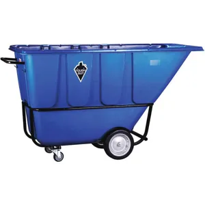 APPROVED VENDOR 21VK44 Tilt Truck Standard 1 Cubic Yard 1250 Lb. Blue | AB6KVA