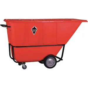 APPROVED VENDOR 21VK45 Tilt Truck Standard 1 Cubic Yard 1250 Lb. Red | AB6KVB