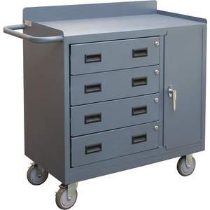 DURHAM MANUFACTURING 2211A-LU-95 Mobile Bench Cabinet, 1 Adjustable Shelf, Size 18-1/4 x 42-1/8 x 36-3/8 Inch | AD6RKT 49Y081