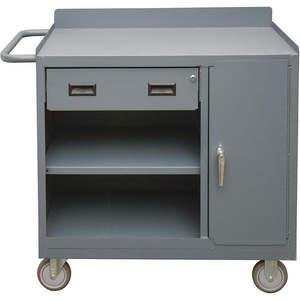 DURHAM MANUFACTURING 2212A-LU-95 Mobile Bench Cabinet, 2 Adjustable Shelf, Size 18-1/4 X 42-1/8 X 36-3/8 Inch | AD6RKR 49Y079