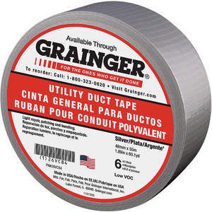 APPROVED VENDOR 26VC84 Duct Tape 48mm x 55m Silver 6 Mil | AB8PVN