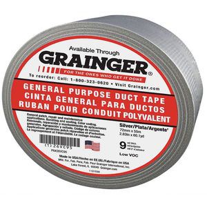 APPROVED VENDOR 26VC95 Duct Tape 72mm x 55m Silver 9 Mil | AB8PVU