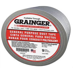 APPROVED VENDOR 26VC96 Duct Tape 4 Inch x 60 Yard Silver9 Mil | AB8PVV