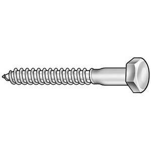 APPROVED VENDOR 27AL1/4X2 Hex Lag Screw 18-8 Stainless Steel 1/4 x 2 Inch Length - Pack Of 800 | AC6VWZ 36M015