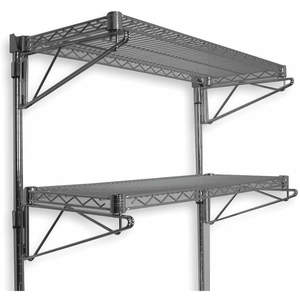 APPROVED VENDOR 2HGE6 Wall Shelving H 34 W 60 D 18 Chrome | AC2AVY