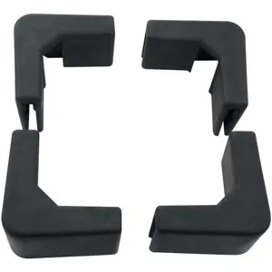 APPROVED VENDOR 33W342 Corner Bumpers Rubber Black - Pack Of 4 | AC6GRT