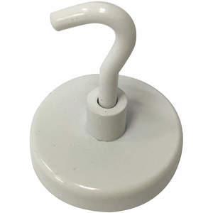 APPROVED VENDOR 3DXY8 Magnetic Hook White 14 Lb 1.25 Inch Diameter | AC8UVB
