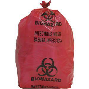 ZUGELASSENER VERKÄUFER 3UAF4 Biohazard-Beutel Rot 5 Gallonen – Packung mit 200 Stück | AD2TUJ