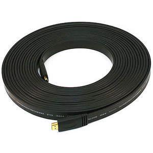 MONOPRICE 4163 Flaches HDMI-Kabel, Standardgeschwindigkeit, Schwarz, 30 Fuß, 24 AWG | AE7JJQ 5YME9