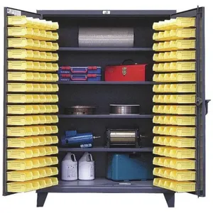 STRONG HOLD 46-BS-244 Bin Cabinet, 78 x 48, 4 Shelves, 144 Bins | AD2PYD 3THT2