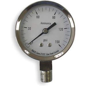 APPROVED VENDOR 4CFW4 Pressure Gauge Agricultural Ammonia 2 1/2 Inch 150psi | AD6XLM
