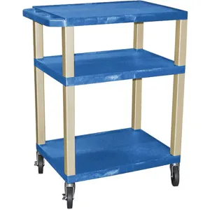 LUXOR WT34E Utility Cart 200 lb. Load Capacity PE Blue | AD8BDF 4HRN9