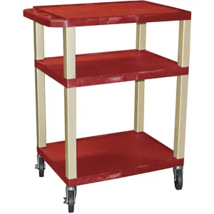 LUXOR WT34E Utility Cart 200 lb. Load Capacity PE Red | AD8BDH 4HRP5