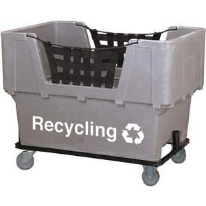 APPROVED VENDOR 4HTG2 Material Handling Cart Gray Recycling | AD8BJB