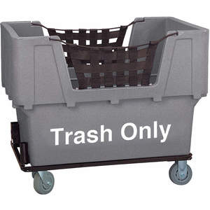 APPROVED VENDOR 4HTH3 Material Handling Cart Gray Trash Only | AD8BJM
