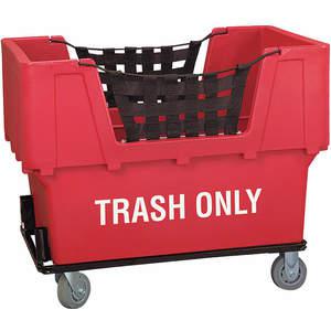 APPROVED VENDOR 4HTH5 Material Handling Cart Red Trash Only | AD8BJP