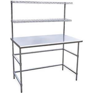 APPROVED VENDOR 4UEN2 Worktable W 48 D 30 With 2 Overhead Shelves | AD9QPU