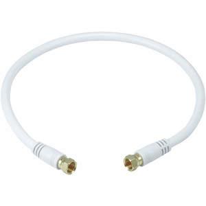 MONOPRICE 5360 Video Cable F Type Coaxial Rg6 1.5ft White | AA6JYM 14C399