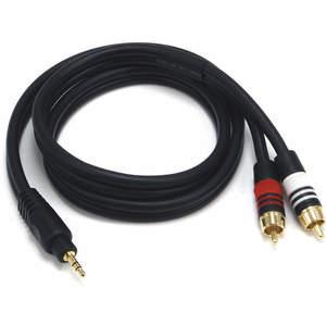 MONOPRICE 5597 Audio Cable, 3.5mm (M) to 2 RCA (M), 3 Feet | AA6TWW 14X119