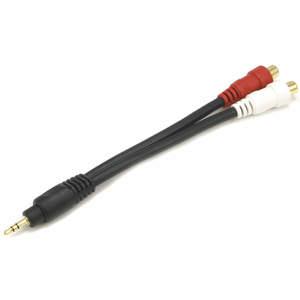 MONOPRICE 5611 Audio/Visual Cable 3.5mm(M)/2 RCA(F) 7 inch | AA6TXD 14X126