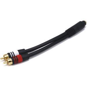 MONOPRICE 5612 Audio/Visual Cable 3.5mm(F)/2 RCA(M) 6 inch | AA6TXE 14X127