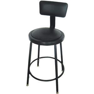 APPROVED VENDOR 5NWH4 Round Stool With Backrest Black 24 To 33 | AE4XXC