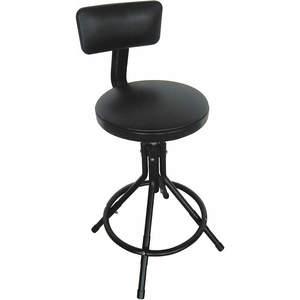 APPROVED VENDOR 5NWH8 Round Stool With Backrest Black 24 To 28 | AE4XXG