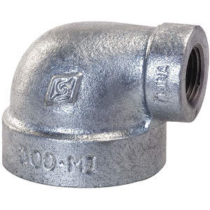 APPROVED VENDOR 5PAR1 Galvanised Reducing Elbow 1 x 3/4 Inch Malleable Iron | AE4ZWU