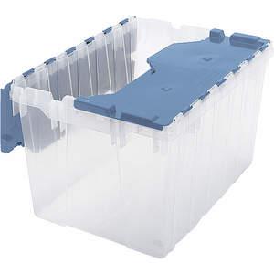 AKRO-MILS 66486CLDBL Attached Lid Container, 12 Gallon, Clear/Blue | AF4KAX 8YVJ5