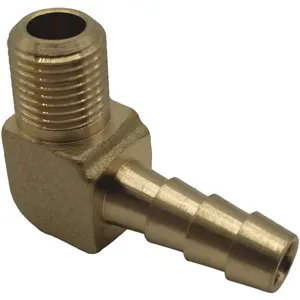 APPROVED VENDOR 6AFH0 Hose Barb 90 Degree 1/4 Inch 1/8 Mnpt Brass | AE7TCM