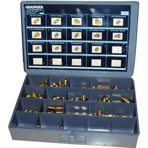 APPROVED VENDOR 6AZF7 Brass Pipe Fitting Kit 140 Pieces | AE7WZA