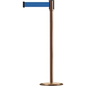 TENSABARRIER 890U-2P-2P-2P-STD-NO-L5X-C Polished Brass Post With Bel Blue | AF4CZB 8RJG5