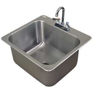 ADVANCE TABCO DI-1-2012 Drop-in Sink With Faucet 23 Inch Length 12 Inch Height | AF3QGB 8AW45