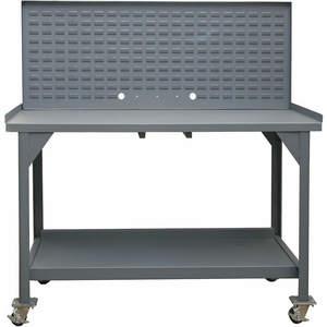 DURHAM MANUFACTURING DWBM-3660-BE-LP-95 Mobile Workbench, Capacity 2000 Lbs, Size 60 x 36 x 61-5/8 Inch | AD6RLA 49Y090