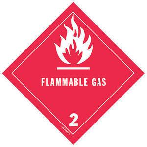 APPROVED VENDOR HMSL-0038-V250 Dot Label 4 Inch H Flammable Gas - Pack Of 250 | AF6AYE 9UJ04