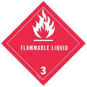 APPROVED VENDOR HMSL-0041-V25 Dot Label 4 Inch H Flammable Liquid - Pack Of 25 | AF4NDB 9CUV3