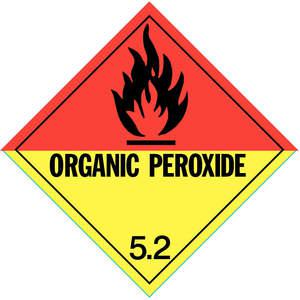 STRANCO INC DOTP-0046-T10 Vehicle Placard Organic Peroxides 5.2 W Pict - Pack Of 10 | AF3YQV 8FM38