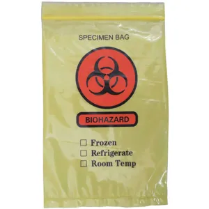 ELKAY PLASTICS LAB20609YE Specimen Transfer Bag 9 Inch Length - Pack Of 1000 | AD2THR 3TZZ2