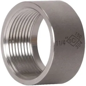 SMITH-COOPER S3014HC012 Half Coupling 1 1/4 Inch 304 Stainless Steel 150 Psi | AB2FKL 1LTJ7