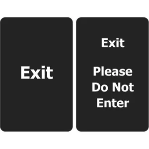 TENSABARRIER SIGN-BRAC-0711-250-33-V-S03 Exit Please Do Not Enter Black | AF3XMB 8EET2