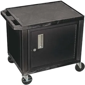 LUXOR WT26CE-B BLACK Audio-visual Cart 150 Lb. Black 18 Inch Length | AF4WWH 9N109