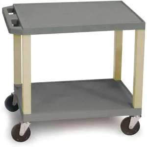 LUXOR WT26E GRAY Utility Cart 150 Lb. Load Capacity Resin | AF4GDZ 8VU22