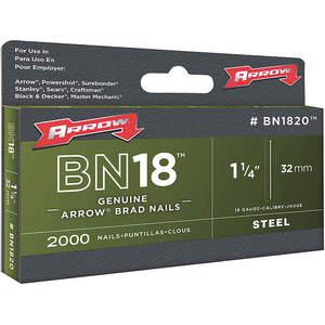 ARROW FASTENER BN1820 Brad Nail 1 1/4 Inch 18 Gauge - Pack Of 2000 | AE4HWL 5KPW7