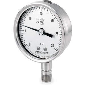 ASHCROFT 251009SW02LXLL30 Pressure Gauge 0 To 30 Psi 2-1/2 Inch 1/4in | AD9JVZ 4TA56