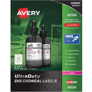 AVERY 60506 GHS Chemical Label Laser PK600 | AH8TBT 38YV50